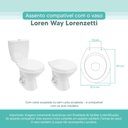 Ver imagem 3 de Tampa Vaso Sanitário Madeira Laqueada Loren Way Branco para Bacia Lorenzetti
