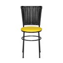 Ver imagem 3 de 6 Cadeiras para Mesa Preta Hawai Preto:amarelo
