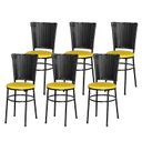 Ver imagem 1 de 6 Cadeiras para Mesa Preta Hawai Preto:amarelo