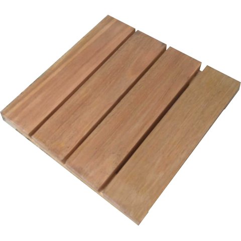 Deck de Madeira Modular 30x30 Cm Réguas 7 Cm Neonx:sem Pintura