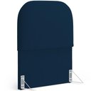 Ver imagem 7 de Cabeceira Cama Box 100cm Lanna com Puff Recamier Doha W01 Suede Azul Marinho - Lyam Decor