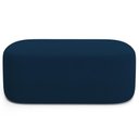 Ver imagem 4 de Cabeceira Cama Box 100cm Lanna com Puff Recamier Doha W01 Suede Azul Marinho - Lyam Decor