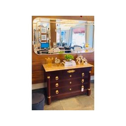 Cômoda Império Madeira Biedermeier Luxuoso Bronze Formosa - 2