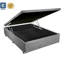 Ver imagem 1 de Cama Box Baú Casal Cinza Padrão 138x188x34x20interno