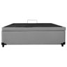 Cama Box Baú Casal Cinza Padrão 138x188x34x20interno - 2