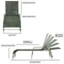 Ver imagem 3 de Espreguiçadeira Corda Náutica em Alumínio para Piscina Edícula Catar Verde