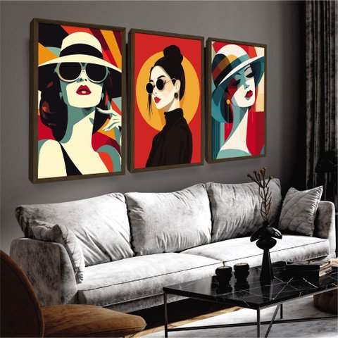 Quadros Mulheres Feminismo Decoração Sala Quarto