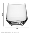 Ver imagem 6 de Jogo 6 Peças Copo Baixo de Vidro 380ml Transparente 9x7x7cm Água Suco Drinks Bar
