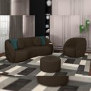 Ver imagem 2 de Sofá 3 Lugares para Sala Living Olimpo 288 Cm M03 Veludo Marrom - Lyam Decor