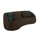 Ver imagem 1 de Sofá 3 Lugares para Sala Living Olimpo 288 Cm M03 Veludo Marrom - Lyam Decor