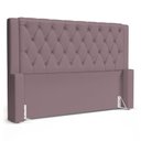 Ver imagem 1 de Cabeceira Atena para Cama Box Queen Size 160cm Capitonê com Frame Veludo Rosê - Desk Design