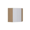 Ver imagem 1 de Armário Aéreo Canto Diagonal 74cm 2 Portas Slim Luciane Móveis