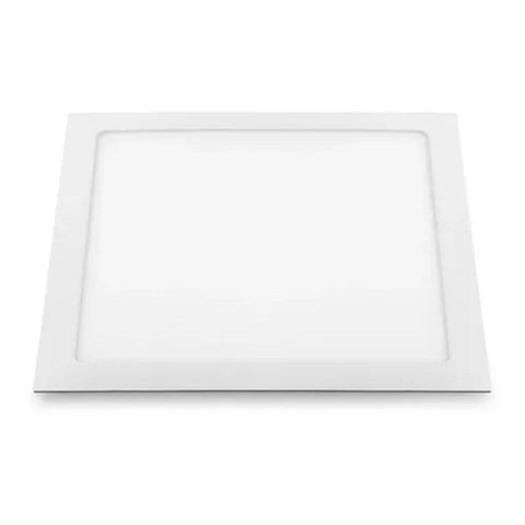 Kit 3 Plafon Embutido Slim Quadrado 22,5x22,5cm 18w 2700k