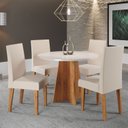 Ver imagem 1 de Conjunto Sala de Jantar 4 Lugares Redonda Tampo de MDF Criative