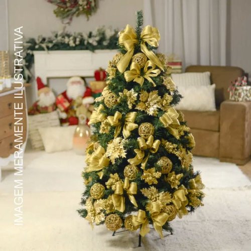 Árvore de Natal Decorada 547 Hastes 1,5M C/58 Enfeites | MadeiraMadeira