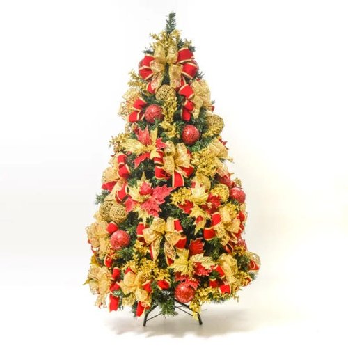 Árvore de Natal Decorada 1341 Hastes 210cm C/229 Enfeites | MadeiraMadeira