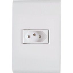 Conjunto 4x2 com 1 Tomada 2p+t Tramontina Liz 10 a 250 V Branco Tramontina - 1