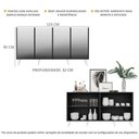 Ver imagem 6 de Aparador Buffet 4 Portas Com Espelho Retrô Vegas Multimóveis V3559 Preto/Branco Preto/Branco