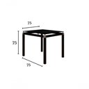 Ver imagem 2 de Conjunto de Mesa Tubular Malva com 4 Cadeiras 151 Tampo de Vidro 75cm Preto Assento Cedro Artefamol