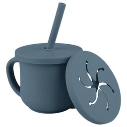 Copo de Silicone 2 em 1 Piccolo Azul - Infanti - 1