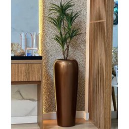 Vaso Decorativo Fibra de Vidro Florida M 80cm Bronze - 2