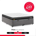 Ver imagem 4 de Cama Box Baú Queen Bipartido Cinza + Colchão Life D33 Pillow Top 61x158x198cm Preto - e-Shop Casa