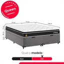 Ver imagem 3 de Cama Box Baú Queen Bipartido Cinza + Colchão Life D33 Pillow Top 61x158x198cm Preto - e-Shop Casa
