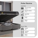Ver imagem 2 de Cama Box Baú Queen Bipartido Cinza + Colchão Life D33 Pillow Top 61x158x198cm Preto - e-Shop Casa