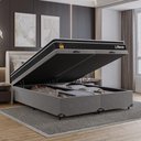 Ver imagem 6 de Cama Box Baú Queen Bipartido Cinza + Colchão Life D33 Pillow Top 61x158x198cm Preto - e-Shop Casa