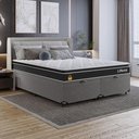 Ver imagem 5 de Cama Box Baú Queen Bipartido Cinza + Colchão Life D33 Pillow Top 61x158x198cm Preto - e-Shop Casa