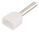 Ver imagem 1 de 500 X Terminal Conector Tubular Ilhós Duplo 0,5mm Branco