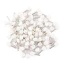 Ver imagem 6 de 500 X Terminal Conector Tubular Ilhós Duplo 0,5mm Branco