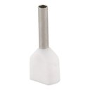 Ver imagem 5 de 500 X Terminal Conector Tubular Ilhós Duplo 0,5mm Branco