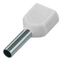 Ver imagem 2 de 500 X Terminal Conector Tubular Ilhós Duplo 0,5mm Branco