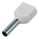 Ver imagem 2 de 500 X Terminal Conector Tubular Ilhós Duplo 0,5mm Branco