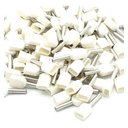 Ver imagem 4 de 500 X Terminal Conector Tubular Ilhós Duplo 0,5mm Branco