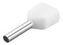 Ver imagem 3 de 500 X Terminal Conector Tubular Ilhós Duplo 0,5mm Branco