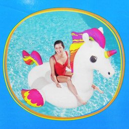 Boia Gigante Unicornio Crianca Inflavel Piscina Praia 2 metros 90kg - 3