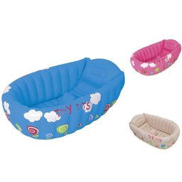 Banheira Inflavel Bebe Indica Temperatura Banho Crianca - Azul - 1