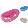Banheira Inflavel Bebe Indica Temperatura Banho Crianca - Rosa - 1