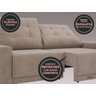Sofá 3 Lugares Net Logan Assento Retrátil e Reclinável Bege 2,09M (L) - 5