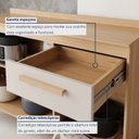 Ver mais imagens de Cozinha Completa Modulada 2 Peças 6 Portas 1 Gaveta Cristal Bege/Cinamomo/Off White