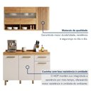 Ver imagem 5 de Cozinha Completa Modulada 2 Peças 6 Portas 1 Gaveta Cristal Bege/Cinamomo/Off White