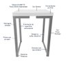 Banqueta Banco Nova York Industrial Cozinha Área Gourmet Balcão Prata - 5