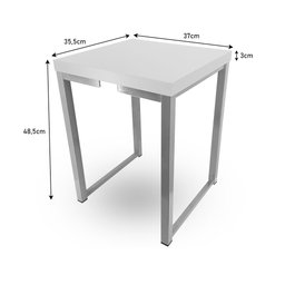 Banqueta Banco Nova York Industrial Cozinha Área Gourmet Balcão Prata - 6