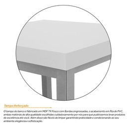 Banqueta Banco Nova York Industrial Cozinha Área Gourmet Balcão Prata - 4