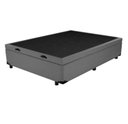 Ver imagem 2 de Base Box Baú Viúva Blindado 128x188 Corino Cinza Bio Box