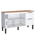 Ver imagem 2 de Balcão Buffet Cozinha com Tampo 144x85x51cm Cisne 150 Cozimax Branco/jequitiba