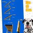 Ver imagem 2 de Rampa Pet de Madeira Antiderrapante Ajustável Média sem Pintura