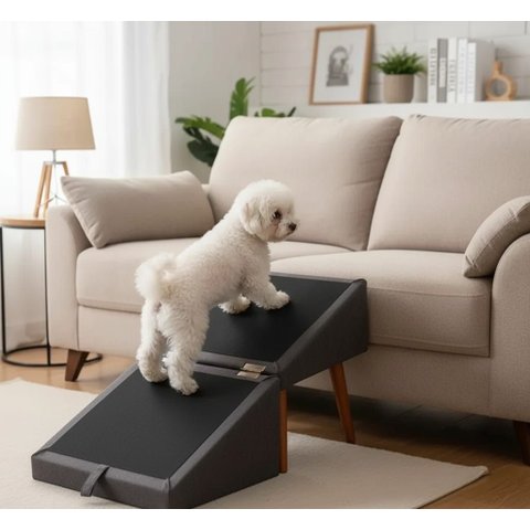 Rampa Pet Antiderrapante, Tecido Suede.